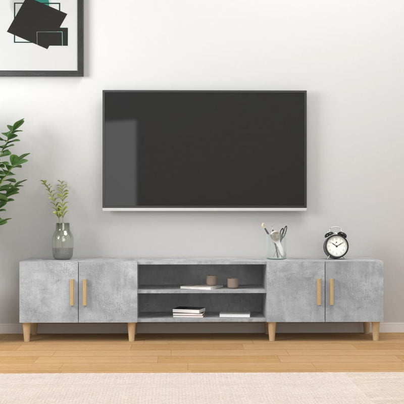 Tv-meubel 180x31,5x40 cm bewerkt hout betongrijs MeubelReus