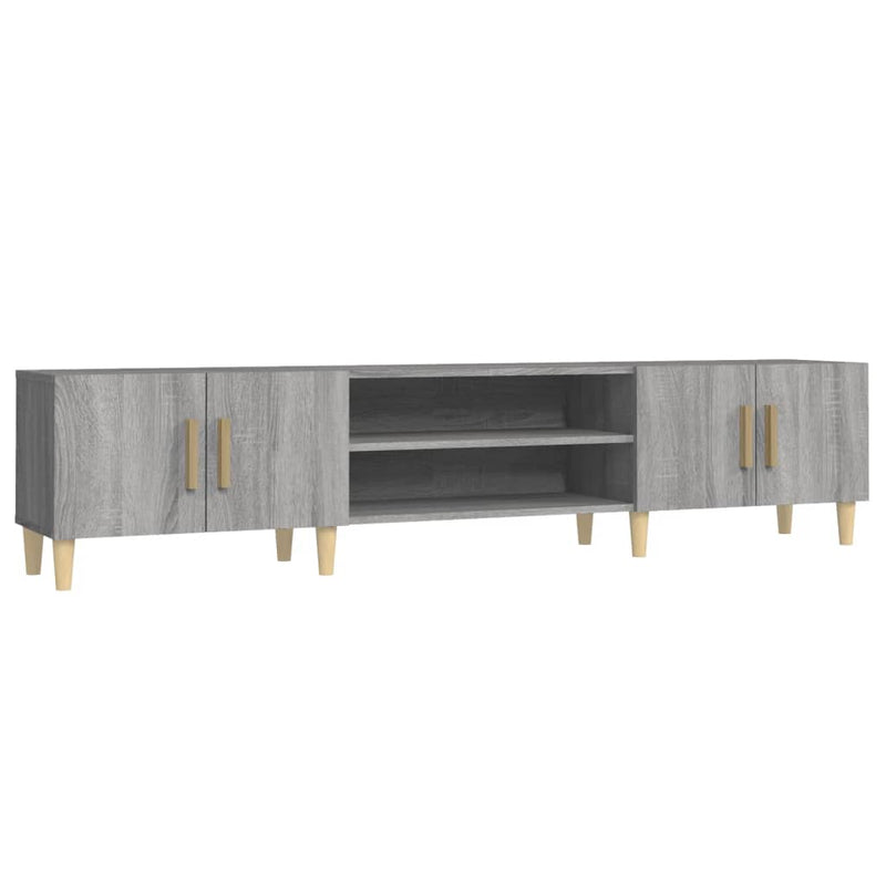 Tv-meubel 180x31,5x40 cm bewerkt hout grijs sonoma eikenkleurig MeubelReus