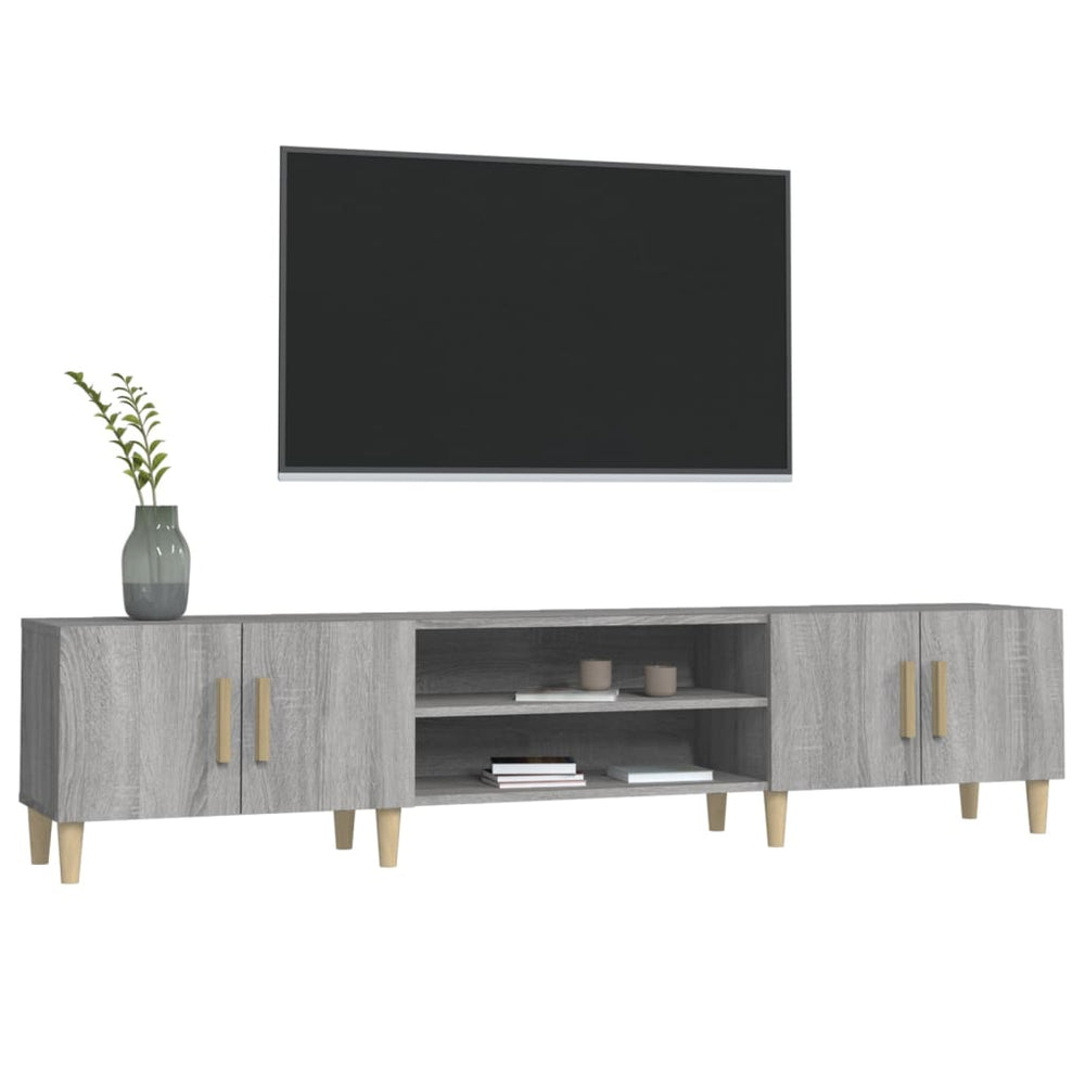 Tv-meubel 180x31,5x40 cm bewerkt hout grijs sonoma eikenkleurig MeubelReus