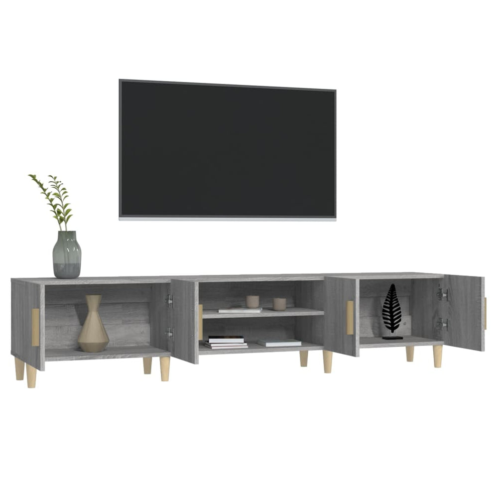 Tv-meubel 180x31,5x40 cm bewerkt hout grijs sonoma eikenkleurig MeubelReus