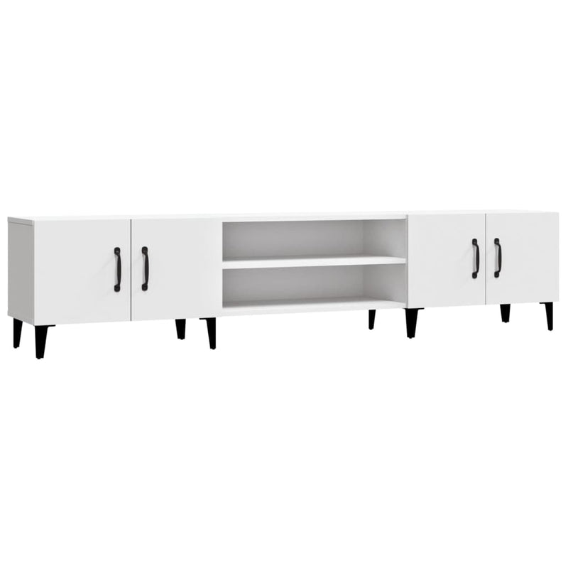 Tv-meubel 180x31,5x40 cm bewerkt hout wit MeubelReus