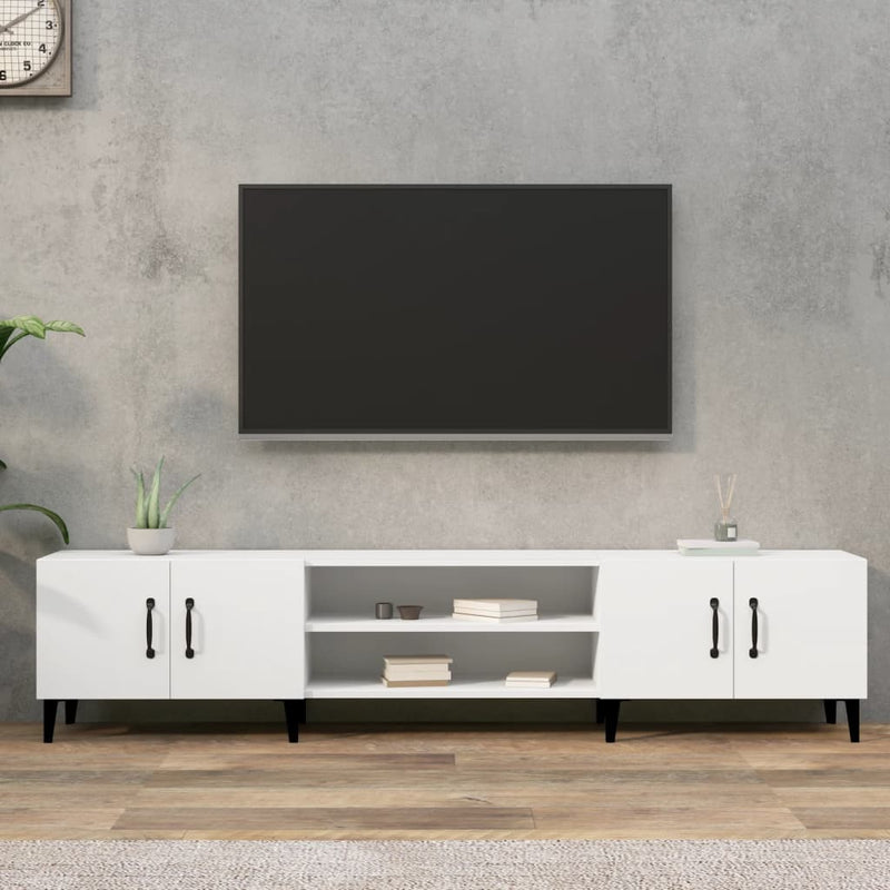 Tv-meubel 180x31,5x40 cm bewerkt hout wit MeubelReus