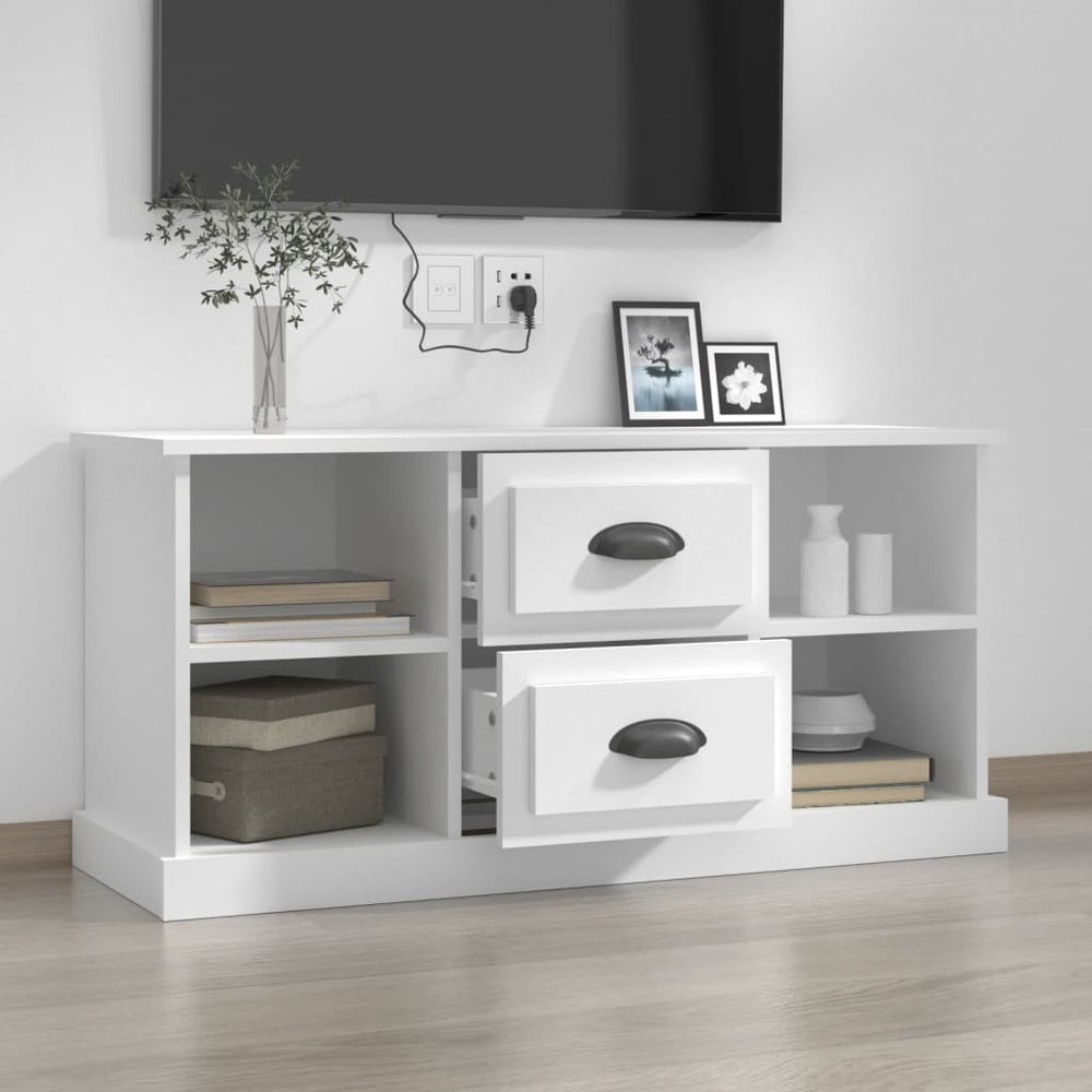 Tv-meubel 99,5x35,5x48 cm bewerkt hout wit MeubelReus