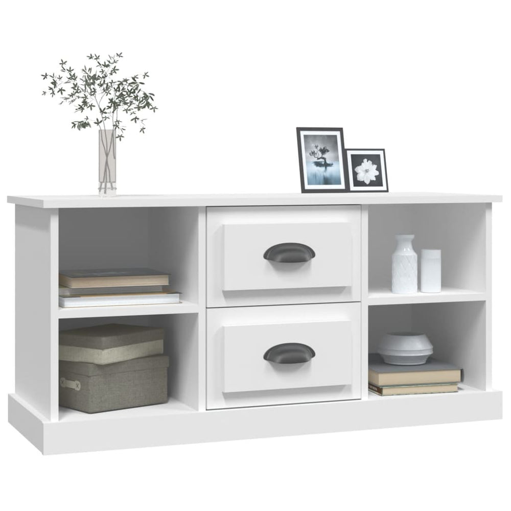 Tv-meubel 99,5x35,5x48 cm bewerkt hout wit MeubelReus