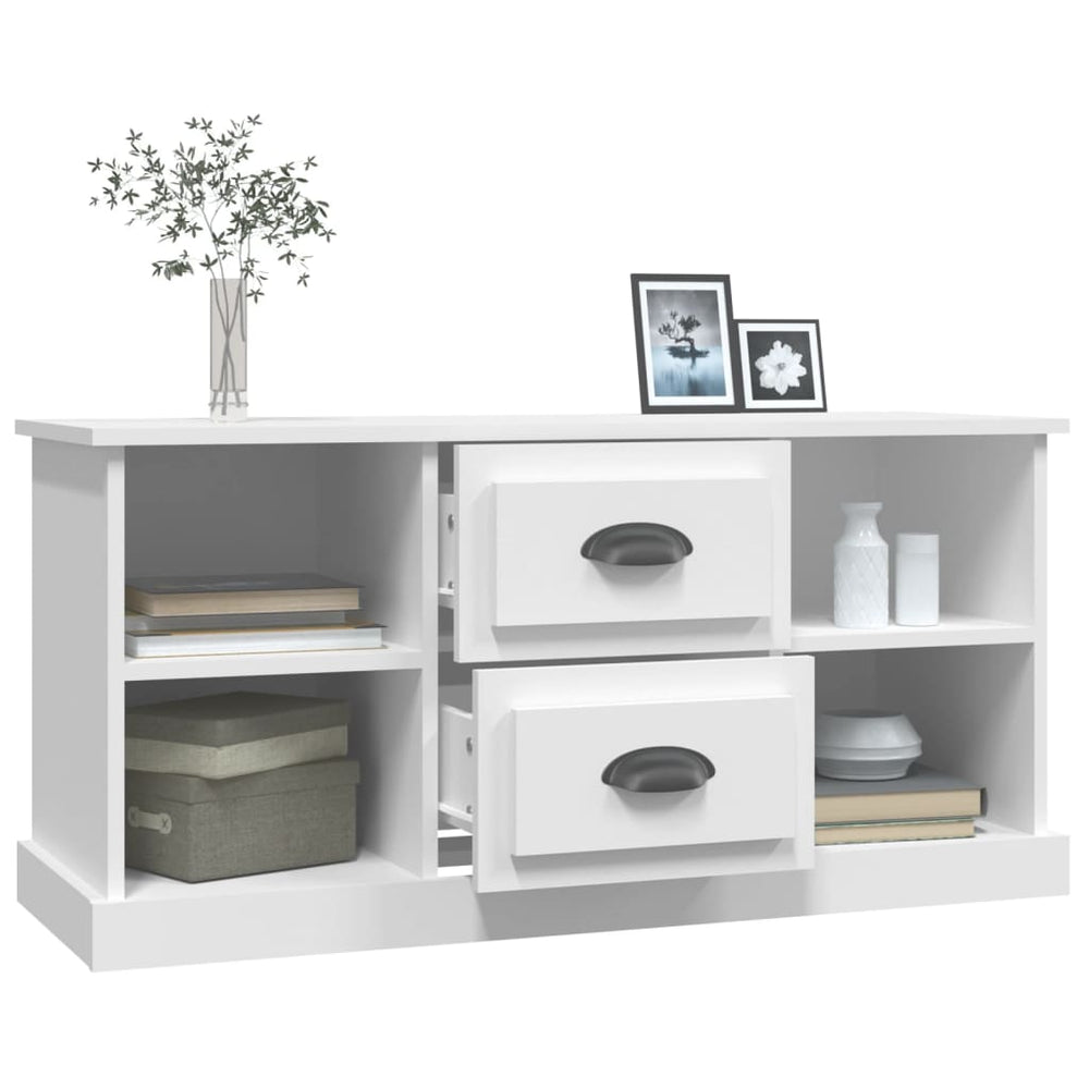 Tv-meubel 99,5x35,5x48 cm bewerkt hout wit MeubelReus