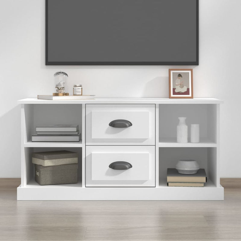 Tv-meubel 99,5x35,5x48 cm bewerkt hout wit MeubelReus