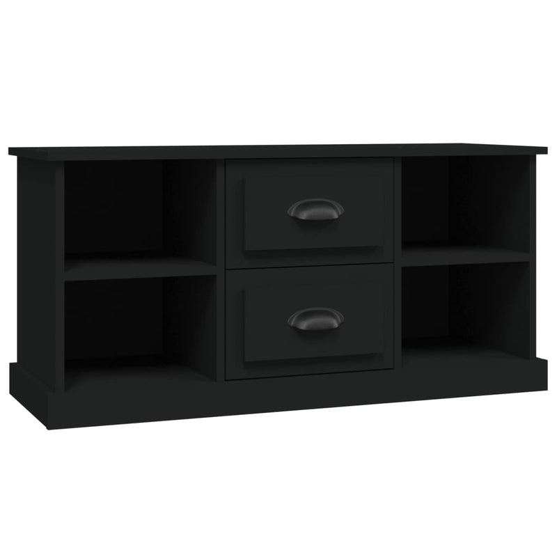 Tv-meubel 99,5x35,5x48 cm bewerkt hout zwart MeubelReus