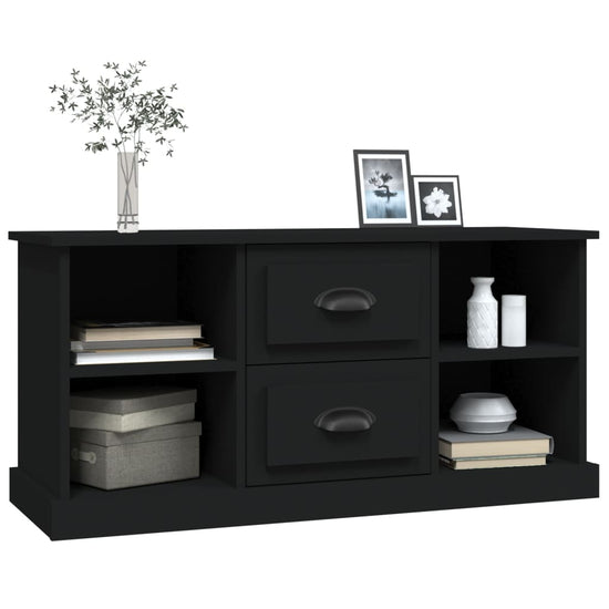 Tv-meubel 99,5x35,5x48 cm bewerkt hout zwart MeubelReus