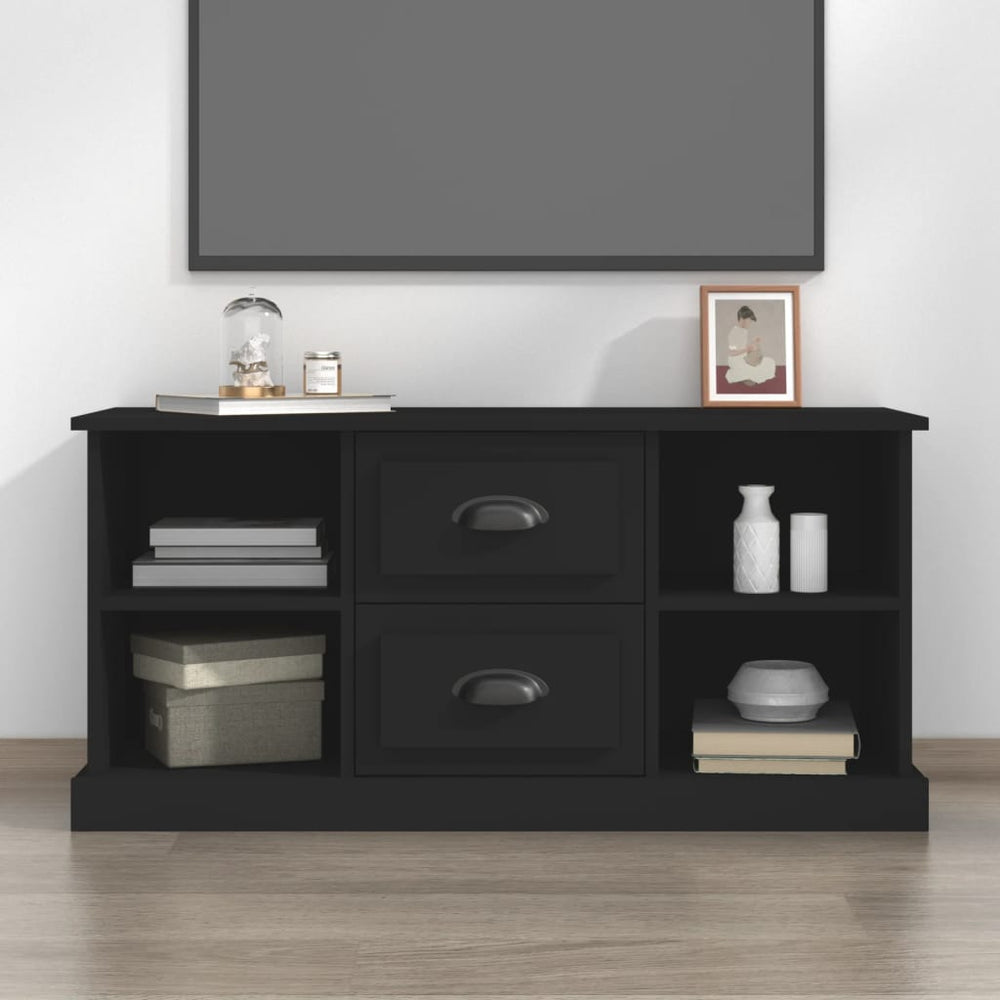 Tv-meubel 99,5x35,5x48 cm bewerkt hout zwart MeubelReus