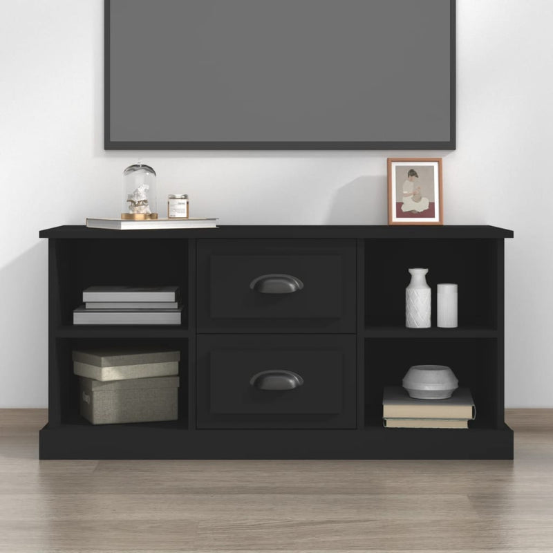 Tv-meubel 99,5x35,5x48 cm bewerkt hout zwart MeubelReus
