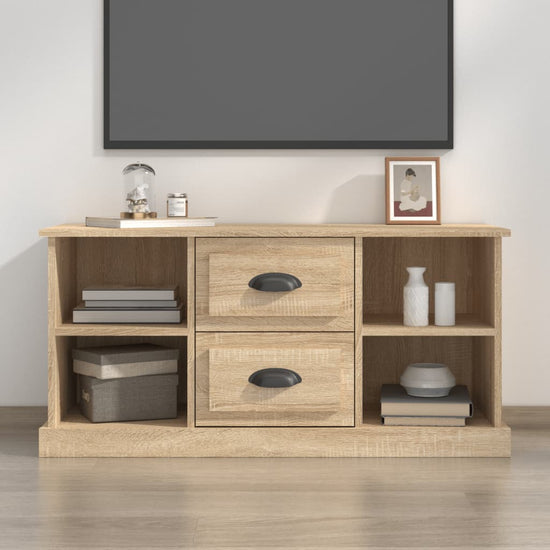 Tv-meubel 99,5x35,5x48 cm bewerkt hout sonoma eikenkleurig MeubelReus