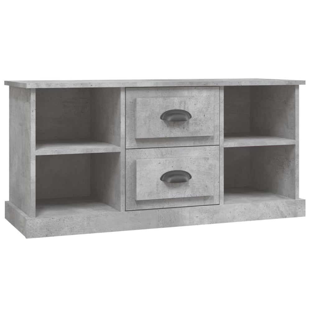 Tv-meubel 99,5x35,5x48 cm bewerkt hout betongrijs MeubelReus