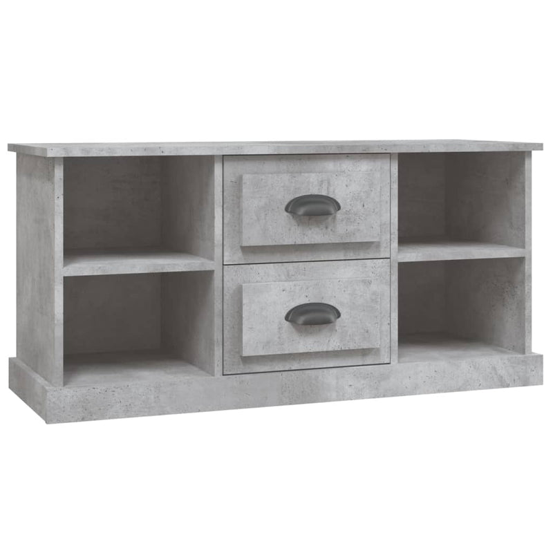 Tv-meubel 99,5x35,5x48 cm bewerkt hout betongrijs MeubelReus