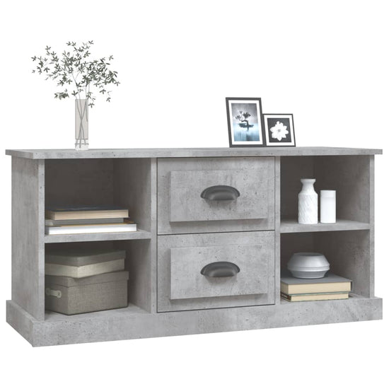 Tv-meubel 99,5x35,5x48 cm bewerkt hout betongrijs MeubelReus