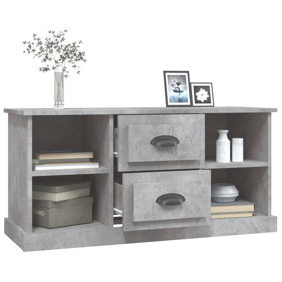 Tv-meubel 99,5x35,5x48 cm bewerkt hout betongrijs MeubelReus