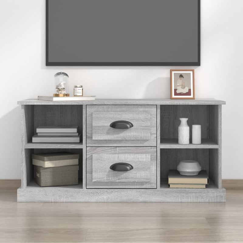 Tv-meubel 99,5x35,5x48 cm bewerkt hout grijs sonoma eikenkleur MeubelReus