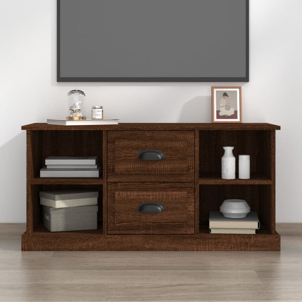 Tv-meubel 99,5x35,5x48 cm bewerkt hout bruin eikenkleur MeubelReus