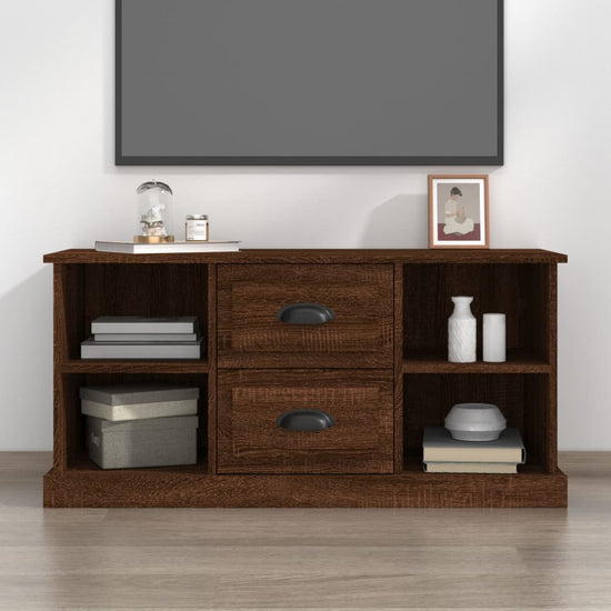 Tv-meubel 99,5x35,5x48 cm bewerkt hout bruin eikenkleur MeubelReus
