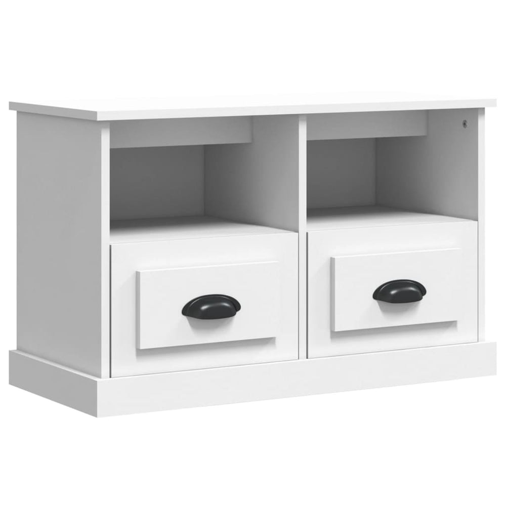 Tv-meubel 80x35x50 cm bewerkt hout wit MeubelReus