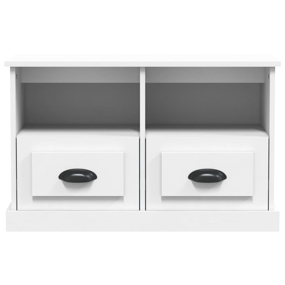Tv-meubel 80x35x50 cm bewerkt hout wit MeubelReus