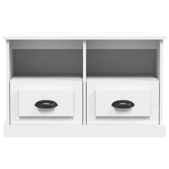 Tv-meubel 80x35x50 cm bewerkt hout wit MeubelReus