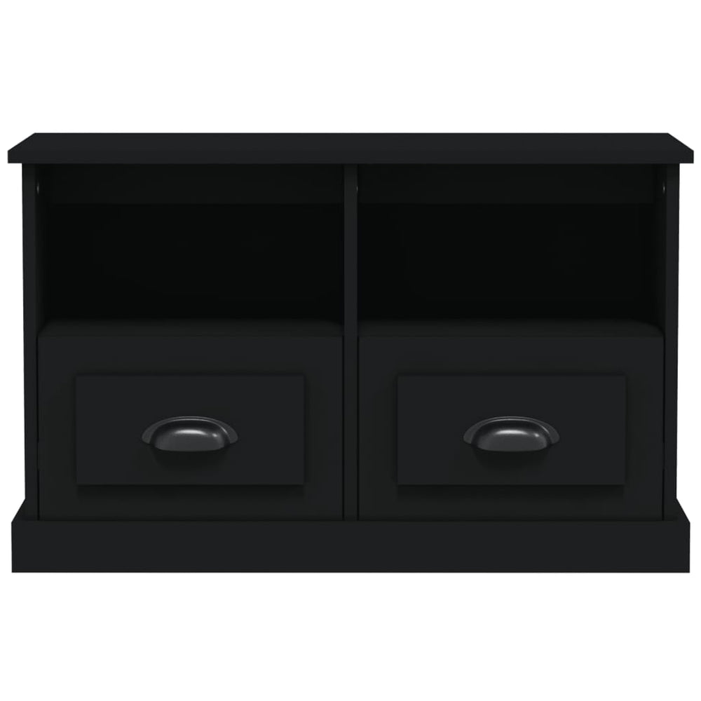 Tv-meubel 80x35x50 cm bewerkt hout zwart MeubelReus