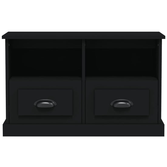 Tv-meubel 80x35x50 cm bewerkt hout zwart MeubelReus