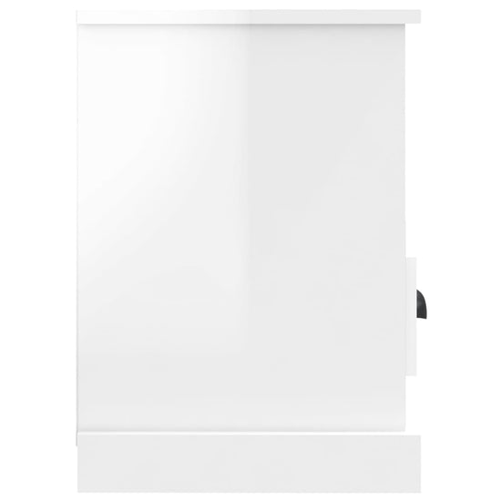Tv-meubel 80x35x50 cm bewerkt hout hoogglans wit MeubelReus