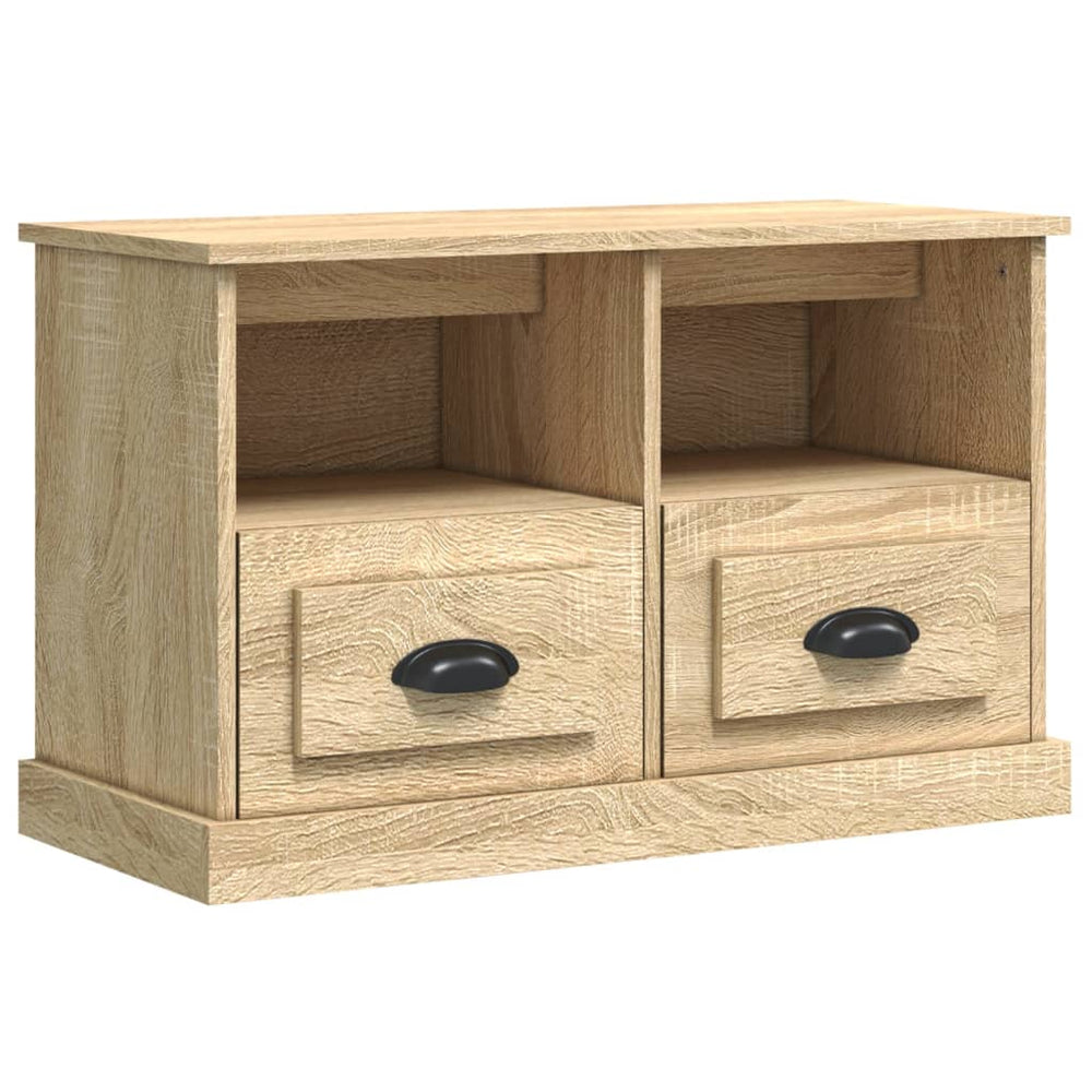 Tv-meubel 80x35x50 cm bewerkt hout sonoma eikenkleurig MeubelReus