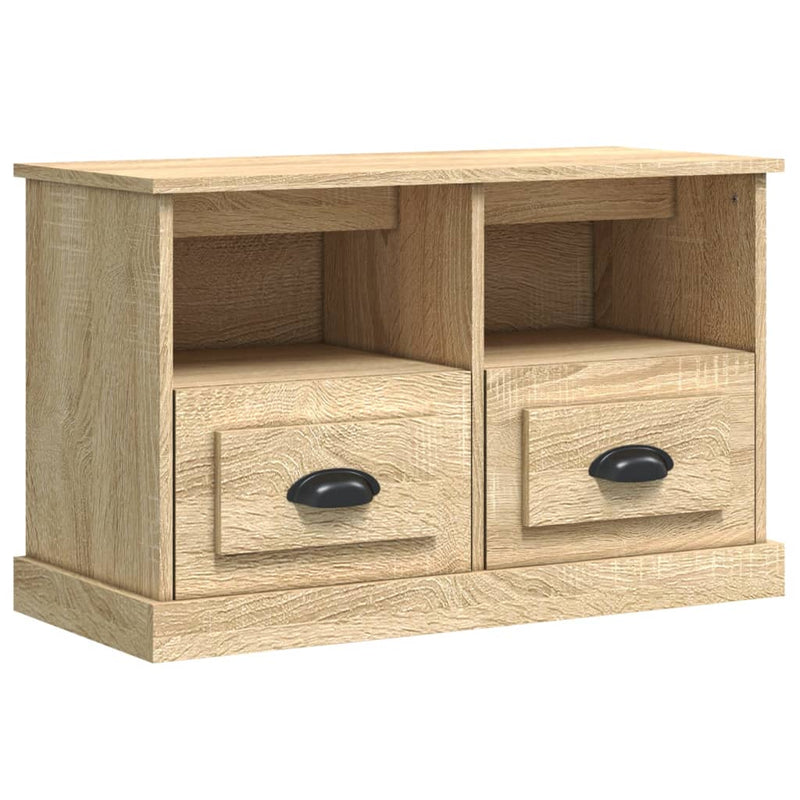 Tv-meubel 80x35x50 cm bewerkt hout sonoma eikenkleurig MeubelReus