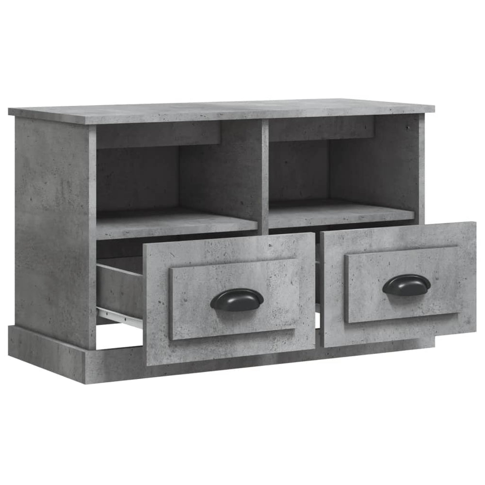 Tv-meubel 80x35x50 cm bewerkt hout betongrijs MeubelReus