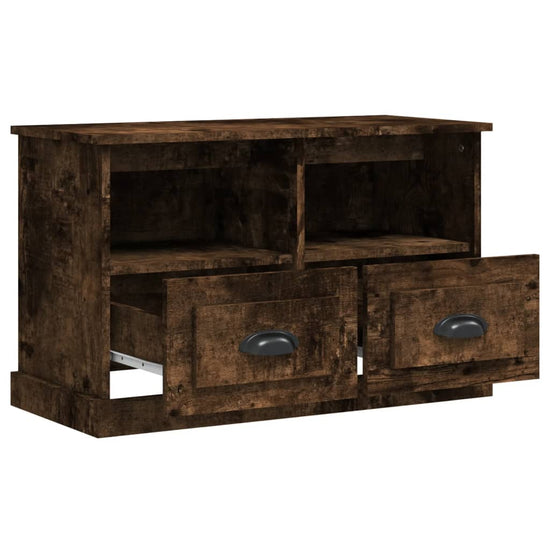 Tv-meubel 80x35x50 cm bewerkt hout gerookt eikenkleurig MeubelReus