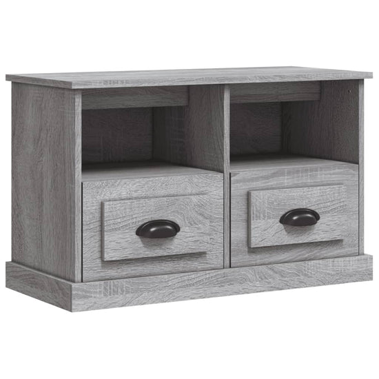 Tv-meubel 80x35x50 cm bewerkt hout grijs sonoma eikenkleurig MeubelReus