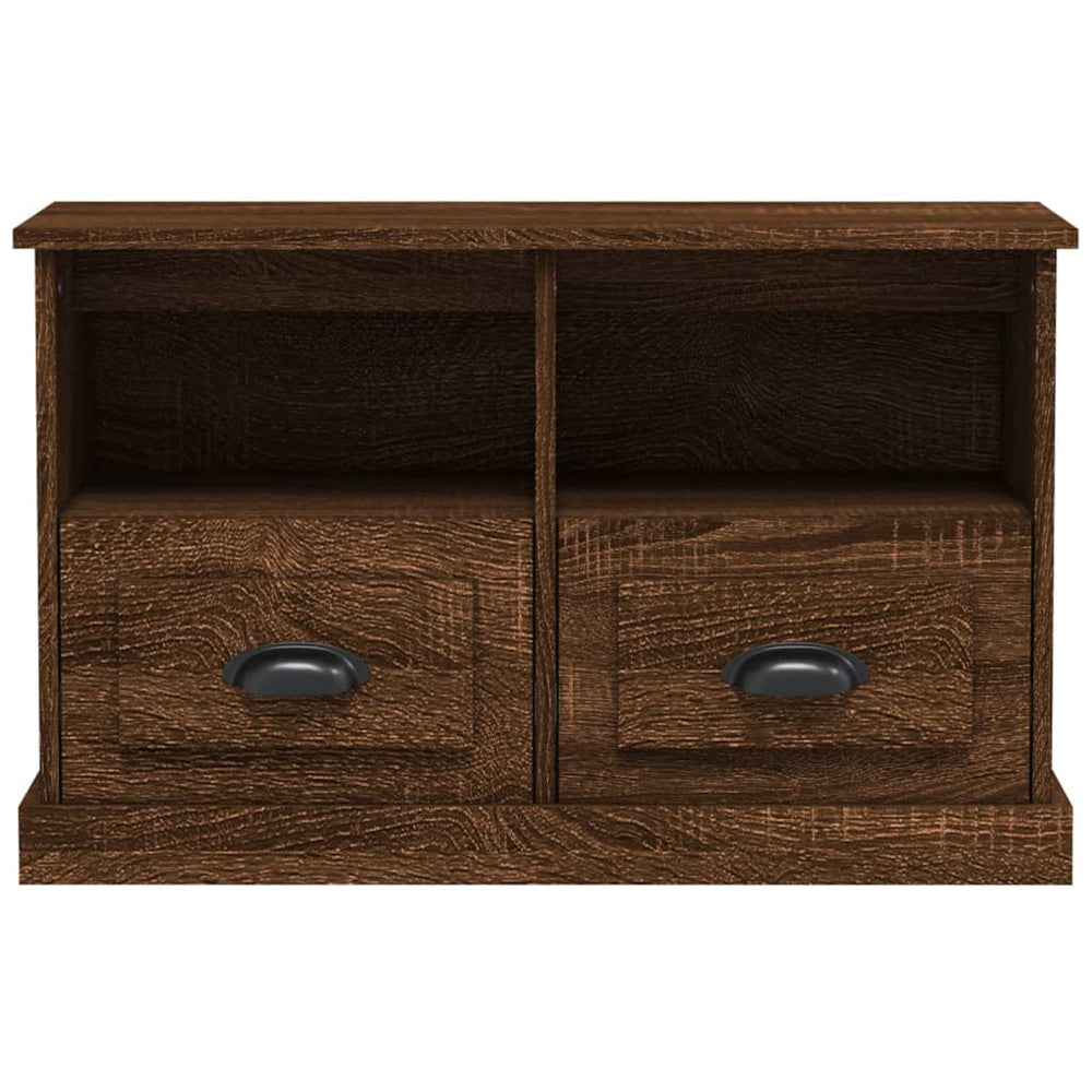 Tv-meubel 80x35x50 cm bewerkt hout bruin eikenkleur MeubelReus