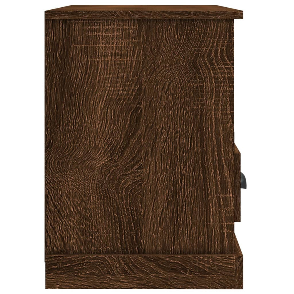 Tv-meubel 80x35x50 cm bewerkt hout bruin eikenkleur MeubelReus