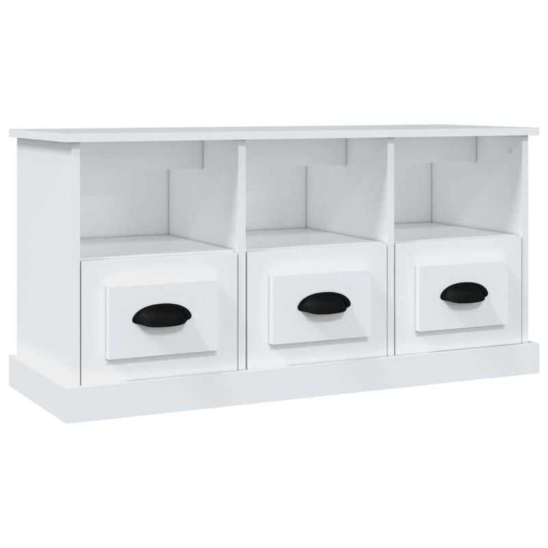Tv-meubel 100x35x50 cm bewerkt hout wit MeubelReus