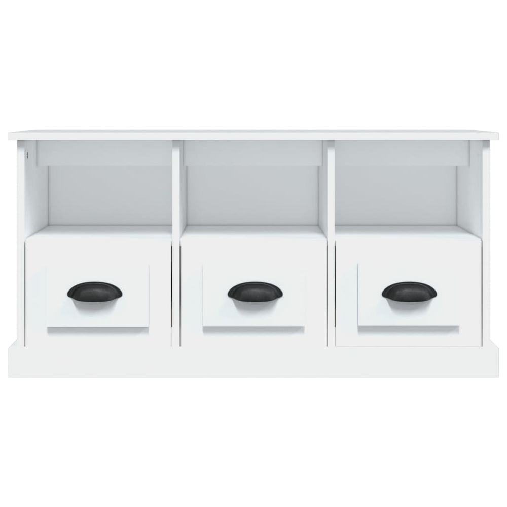 Tv-meubel 100x35x50 cm bewerkt hout wit MeubelReus