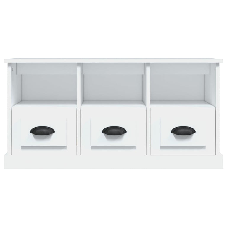 Tv-meubel 100x35x50 cm bewerkt hout wit MeubelReus
