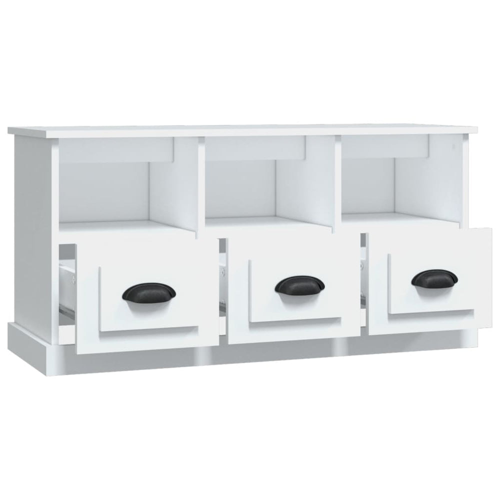 Tv-meubel 100x35x50 cm bewerkt hout wit MeubelReus
