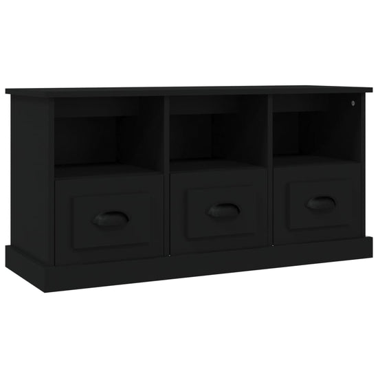 Tv-meubel 100x35x50 cm bewerkt hout zwart MeubelReus