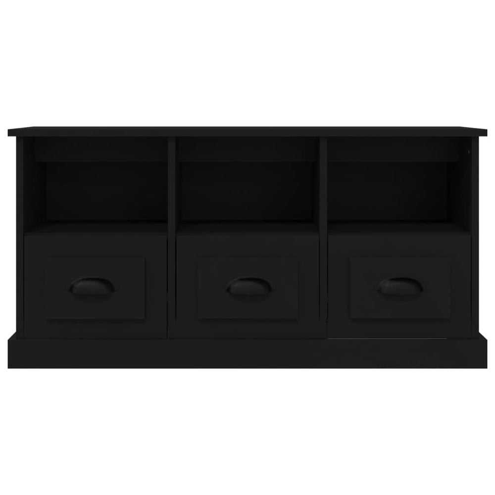 Tv-meubel 100x35x50 cm bewerkt hout zwart MeubelReus