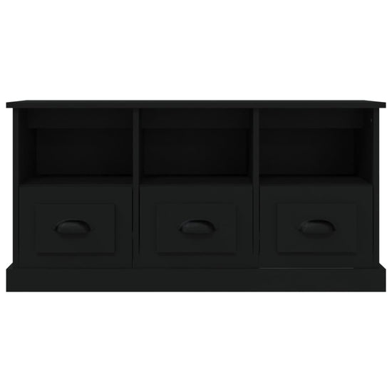 Tv-meubel 100x35x50 cm bewerkt hout zwart MeubelReus