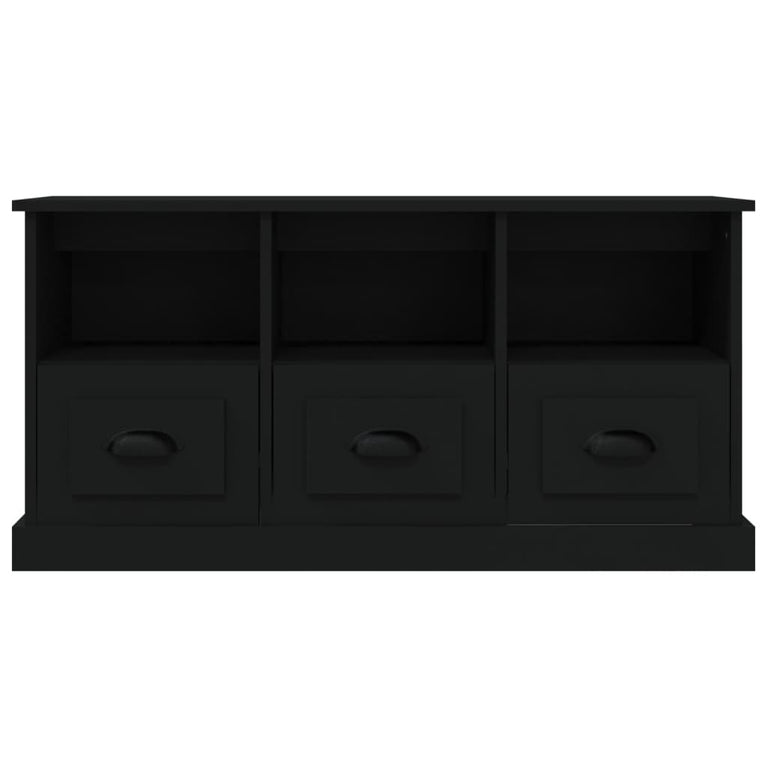 Tv-meubel 100x35x50 cm bewerkt hout zwart MeubelReus