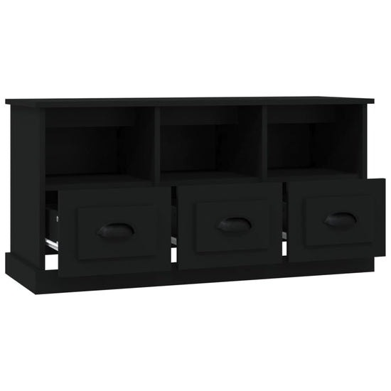 Tv-meubel 100x35x50 cm bewerkt hout zwart MeubelReus