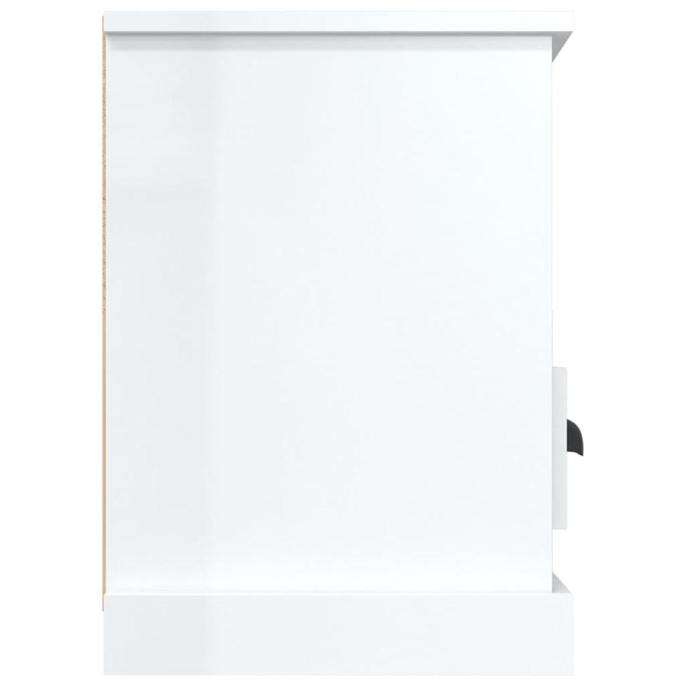 Tv-meubel 100x35x50 cm bewerkt hout hoogglans wit MeubelReus