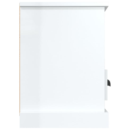 Tv-meubel 100x35x50 cm bewerkt hout hoogglans wit MeubelReus