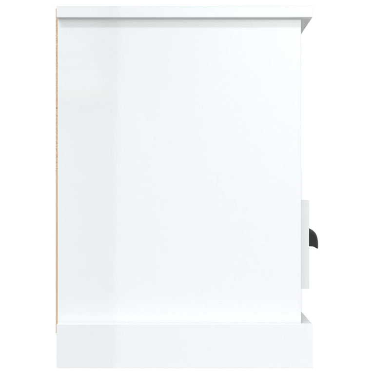Tv-meubel 100x35x50 cm bewerkt hout hoogglans wit MeubelReus