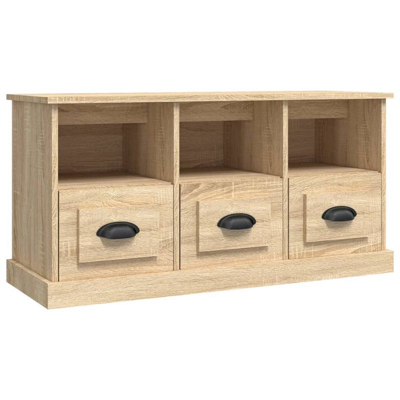 Tv-meubel 100x35x50 cm bewerkt hout sonoma eikenkleurig MeubelReus