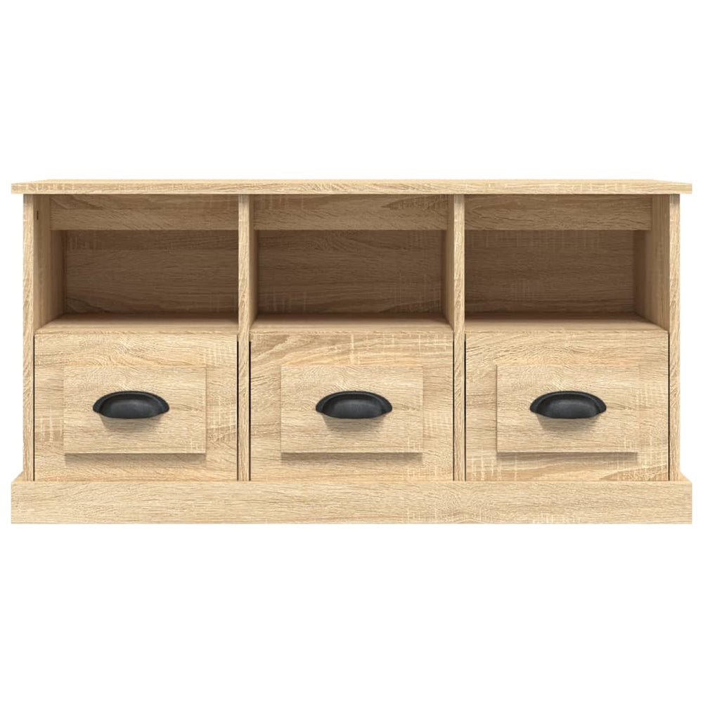 Tv-meubel 100x35x50 cm bewerkt hout sonoma eikenkleurig MeubelReus