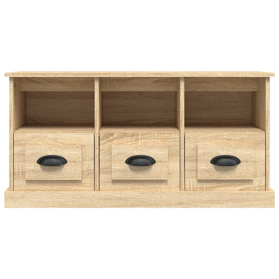 Tv-meubel 100x35x50 cm bewerkt hout sonoma eikenkleurig MeubelReus